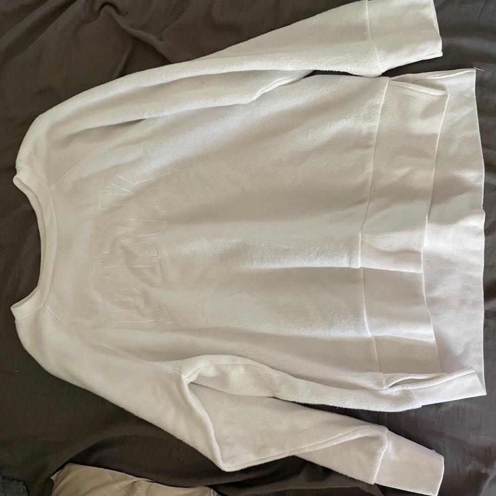 Pink white/off white crew neck